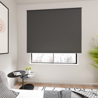 Jaloustore Verdunkelungsrollo mit feiner Struktur, leicht glänzend, Rückseite silber Graubraun - Vorschau 0