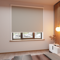 Jaloustore Verdunkelungsrollo mit feiner Struktur, leicht glänzend, Rückseite silber Beige - Vorschau 2