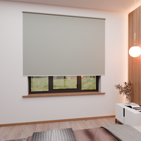 Jaloustore Verdunkelungsrollo mit feiner Struktur, leicht glänzend, Rückseite silber Beigegrau - Vorschau 1