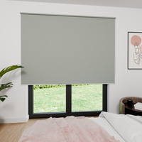 Jaloustore Verdunkelungsrollo mit feiner Struktur, leicht glänzend, Rückseite silber Beigegrau - Vorschau 0