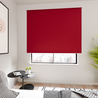 Jaloustore Verdunkelungsrollo mit feiner Struktur, leicht glänzend, Rückseite silber Signalrot - Vorschau 1