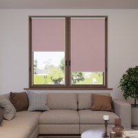 Jaloustore Verdunkelungsrollo mit feiner Struktur, leicht glänzend, Rückseite silber Rosa - Vorschau 1