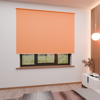 Jaloustore Verdunkelungsrollo mit feiner Struktur, leicht glänzend, Rückseite silber Orange - Vorschau 4