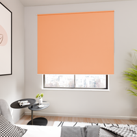 Jaloustore Verdunkelungsrollo mit feiner Struktur, leicht glänzend, Rückseite silber Orange - Vorschau 1