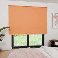 Jaloustore Verdunkelungsrollo mit feiner Struktur, leicht glänzend, Rückseite silber Orange - Vorschau 0