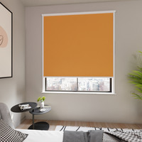 Jaloustore Verdunkelungsrollo mit feiner Struktur, leicht glänzend, Rückseite silber Orange - Vorschau 1