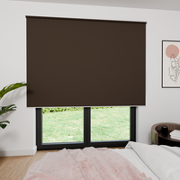 Jaloustore Verdunkelungsrollo mit feiner Struktur, leicht glänzend, Rückseite silber Braun - Vorschau 4