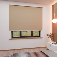 Jaloustore Verdunkelungsrollo mit feiner Struktur, leicht glänzend, Rückseite silber Ockerbraun - Vorschau 2