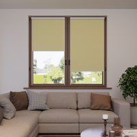 Jaloustore Verdunkelungsrollo mit feiner Struktur, leicht glänzend, Rückseite silber Creme-Beige - Vorschau 1