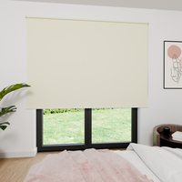 Jaloustore Verdunkelungsrollo mit feiner Struktur, leicht glänzend, Rückseite silber Creme - Vorschau 0