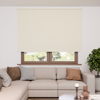 Jaloustore Verdunkelungsrollo mit feiner Struktur, leicht glänzend, Rückseite silber Creme - Vorschau 1