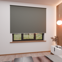 Jaloustore Verdunkelungsrollo mit grober Struktur, Rückseite weiss Grau - Vorschau 2