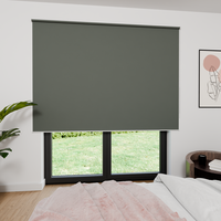 Jaloustore Verdunkelungsrollo mit grober Struktur, Rückseite weiss Grau - Vorschau 1