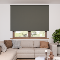 Jaloustore Verdunkelungsrollo mit grober Struktur, Rückseite weiss Grau - Vorschau 4