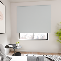 Jaloustore Verdunkelungsrollo mit grober Struktur, Rückseite weiss Hellgrau - Vorschau 1