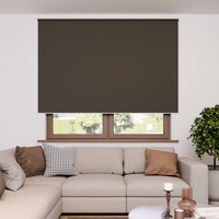 Jaloustore Verdunkelungsrollo mit grober Struktur, Rückseite weiss Braun - Vorschau 4