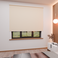 Jaloustore Verdunkelungsrollo mit grober Struktur, Rückseite weiss Beige - Vorschau 2
