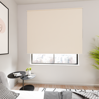 Jaloustore Verdunkelungsrollo mit grober Struktur, Rückseite weiss Beige - Vorschau 4