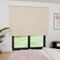 Jaloustore Verdunkelungsrollo mit grober Struktur, Rückseite weiss Beige - Vorschau 0