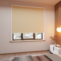 Jaloustore Verdunkelungsrollo mit grober Struktur, Rückseite weiss Beige - Vorschau 2
