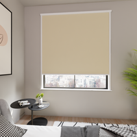 Jaloustore Verdunkelungsrollo mit grober Struktur, Rückseite weiss Beige - Vorschau 1
