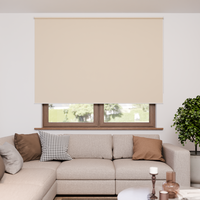 Jaloustore Verdunkelungsrollo mit grober Struktur, Rückseite weiss Beige - Vorschau 1