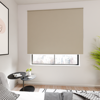 Jaloustore Verdunkelungsrollo mit grober Struktur, Rückseite weiss Grau-Beige - Vorschau 4