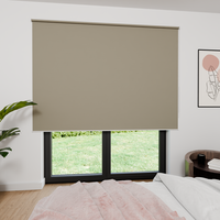 Jaloustore Verdunkelungsrollo mit grober Struktur, Rückseite weiss Grau-Beige - Vorschau 2