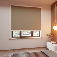 Jaloustore Verdunkelungsrollo mit grober Struktur, Rückseite weiss Grau-Beige - Vorschau 2