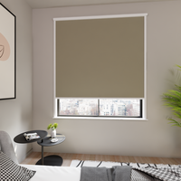Jaloustore Verdunkelungsrollo mit grober Struktur, Rückseite weiss Grau-Beige - Vorschau 0