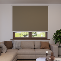 Jaloustore Verdunkelungsrollo mit grober Struktur, Rückseite weiss Grau-Beige - Vorschau 1