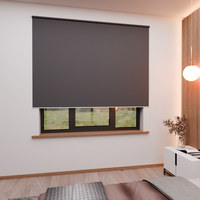 Jaloustore Verdunkelungsrollo mit Striee-Effekt, Rückseite weiss Grau - Vorschau 0