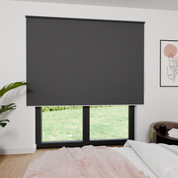 Jaloustore Verdunkelungsrollo mit Striee-Effekt, Rückseite weiss Grau - Vorschau 1