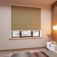 Jaloustore Verdunkelungsrollo mit Striee-Effekt, Rückseite weiss Beige-Grau - Vorschau 2