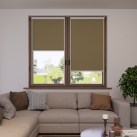 Jaloustore Verdunkelungsrollo mit Striee-Effekt, Rückseite weiss Beige-Grau - Vorschau 1