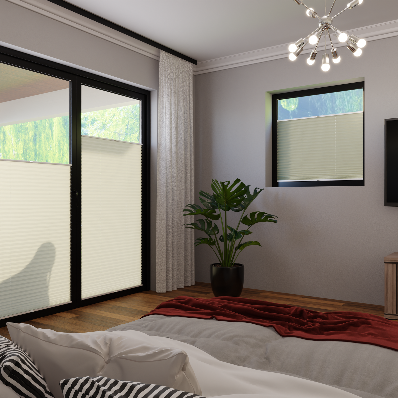 Jaloustore COSIFLOR® Plissee Garda Taupe - Bild 1