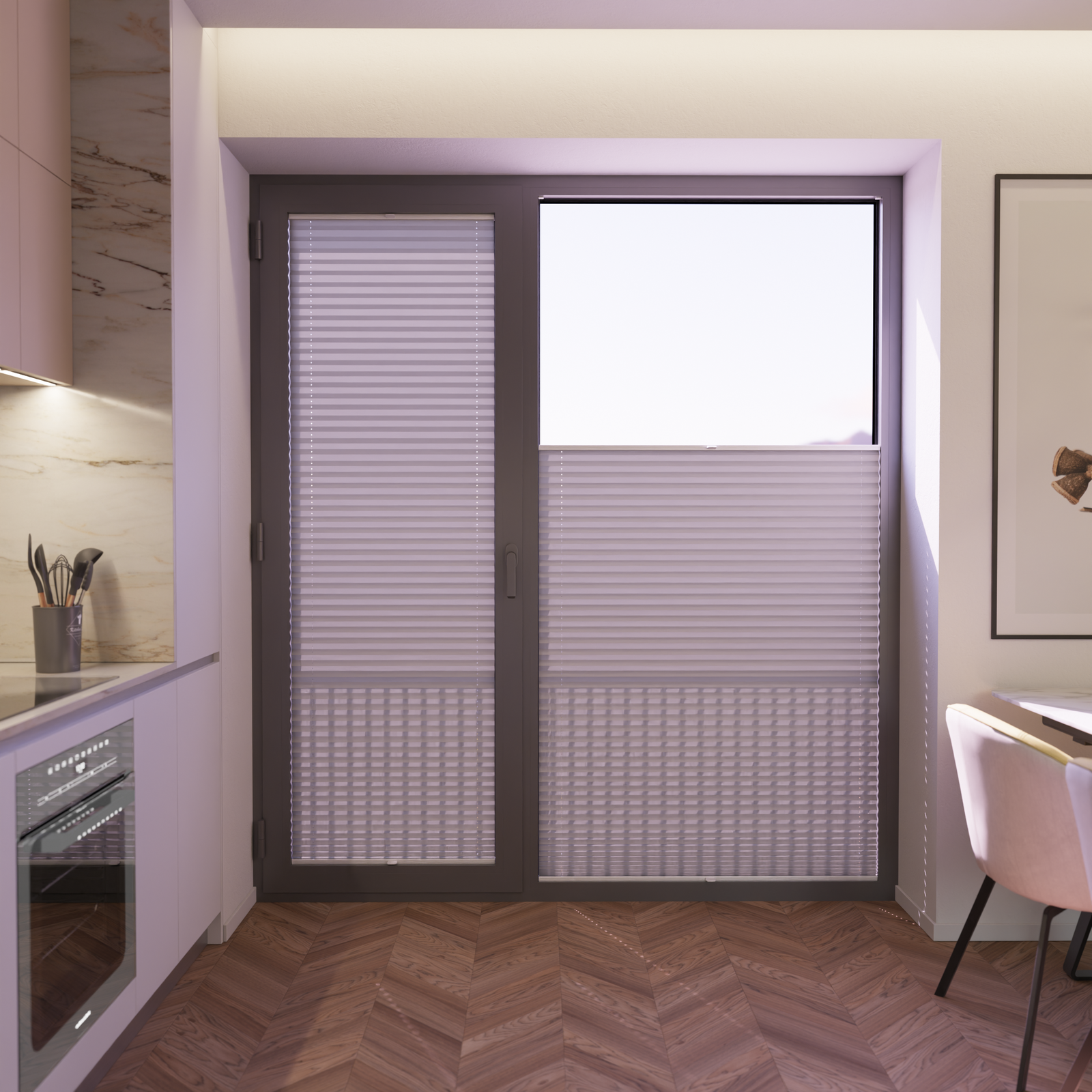 Jaloustore COSIFLOR® Plissee Garda Taupe - Bild 5