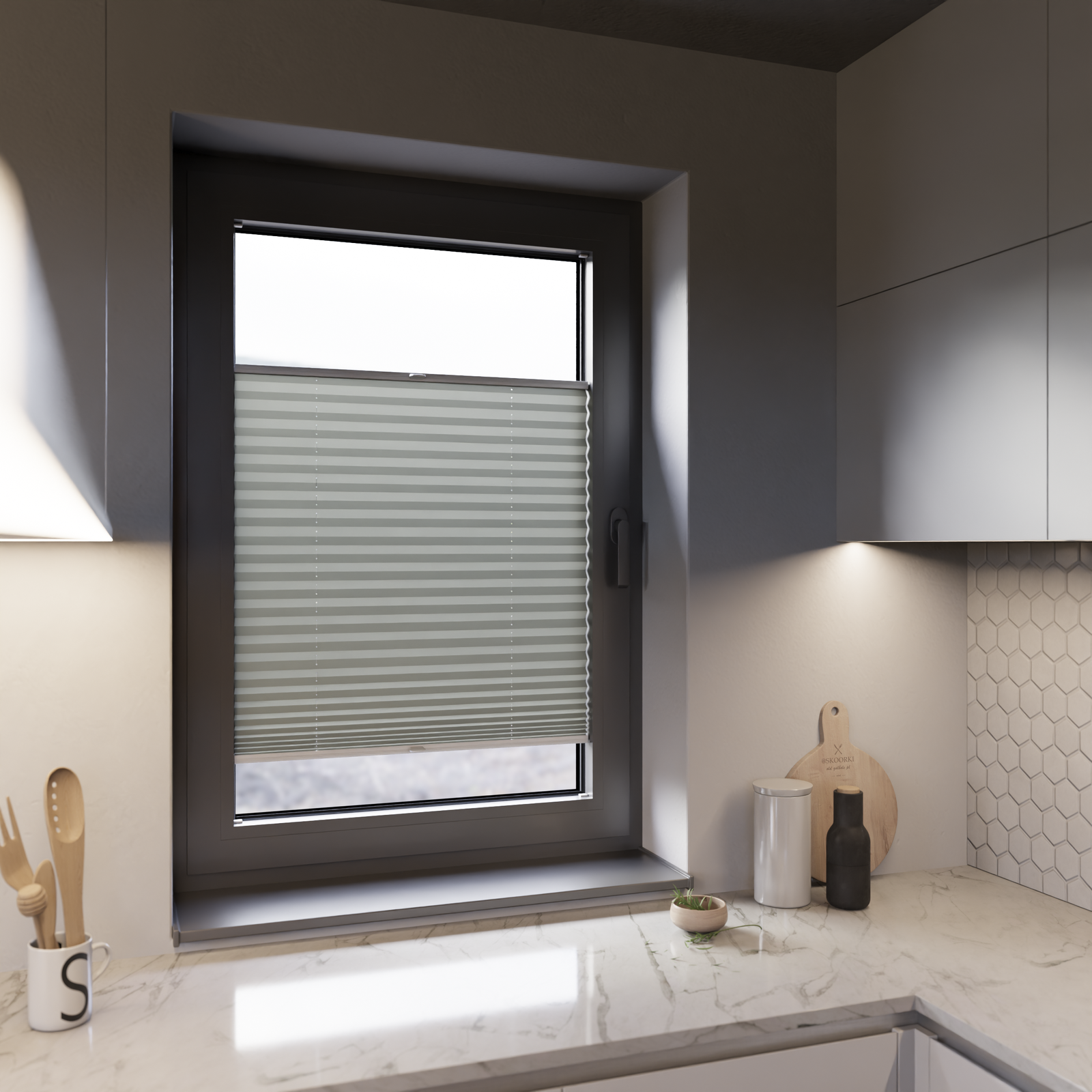 Jaloustore COSIFLOR® Plissee Garda Taupe - Bild 12