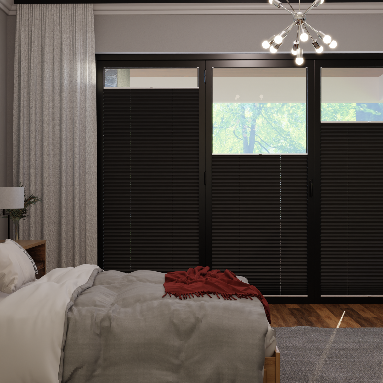 Jaloustore COSIFLOR® Plissee Garda Schwarz - Bild 0