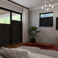 Jaloustore COSIFLOR® Plissee Garda Schwarz - Vorschau 1