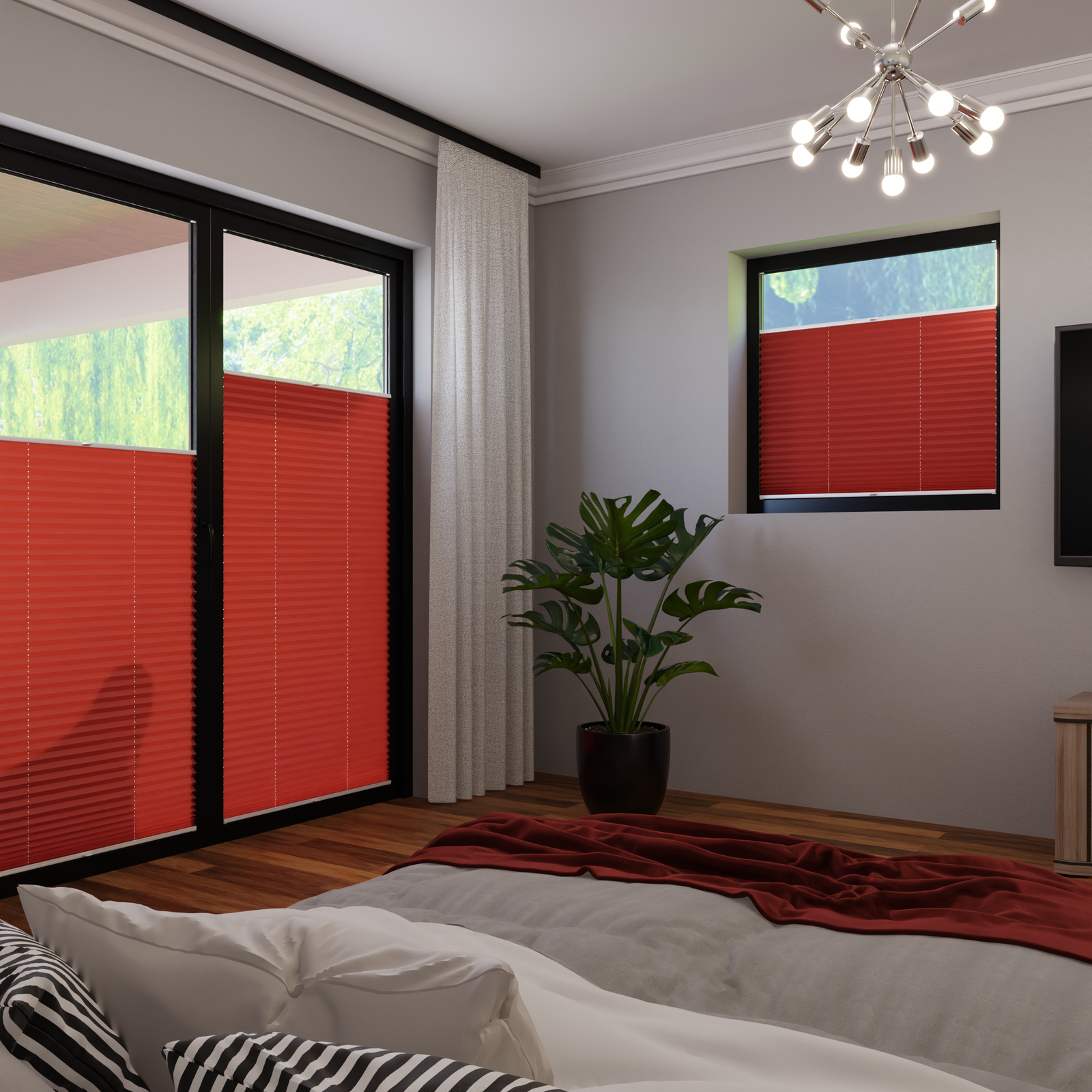 Jaloustore COSIFLOR® Plissee Riva Rot - Bild 1