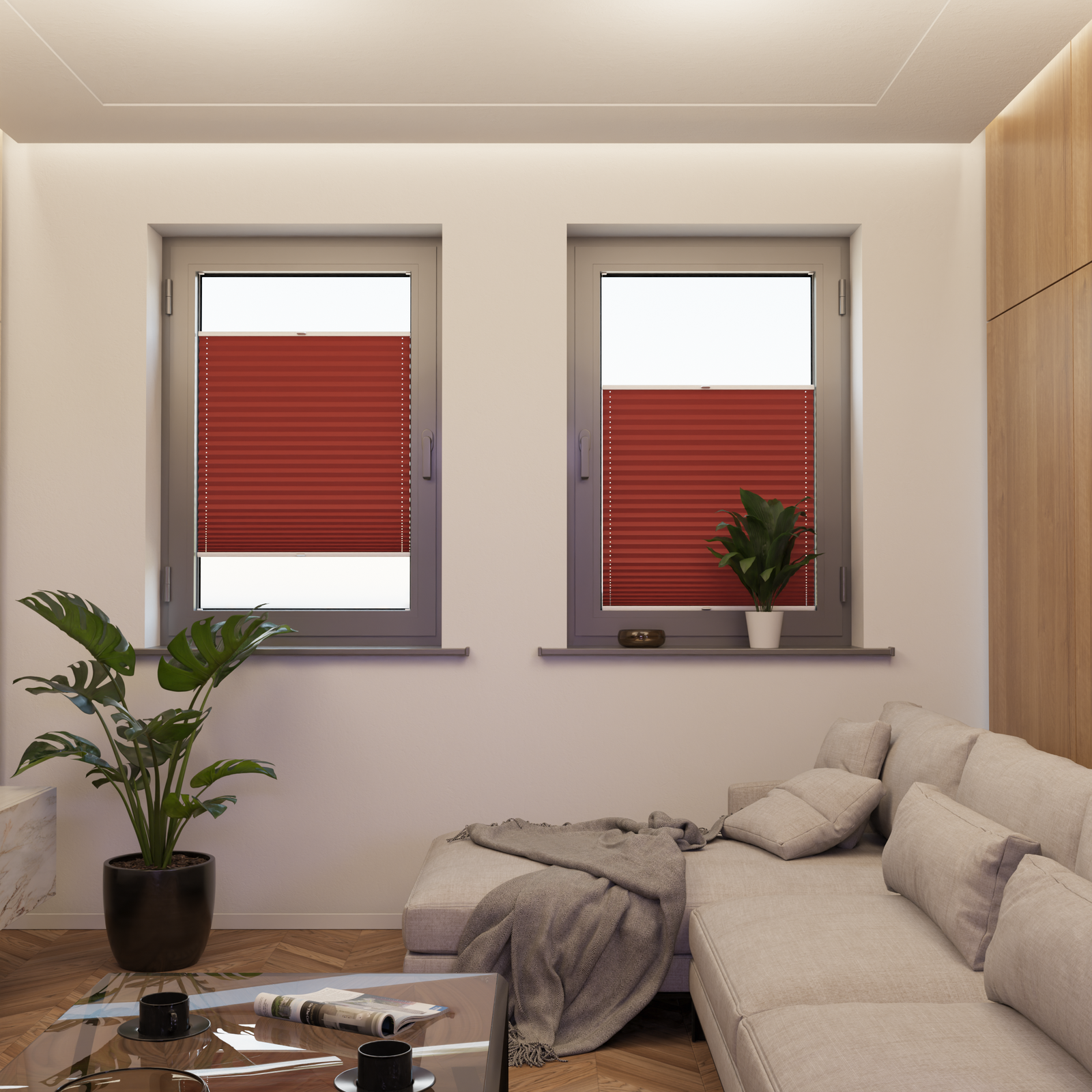 Jaloustore COSIFLOR® Plissee Riva Rot - Bild 4