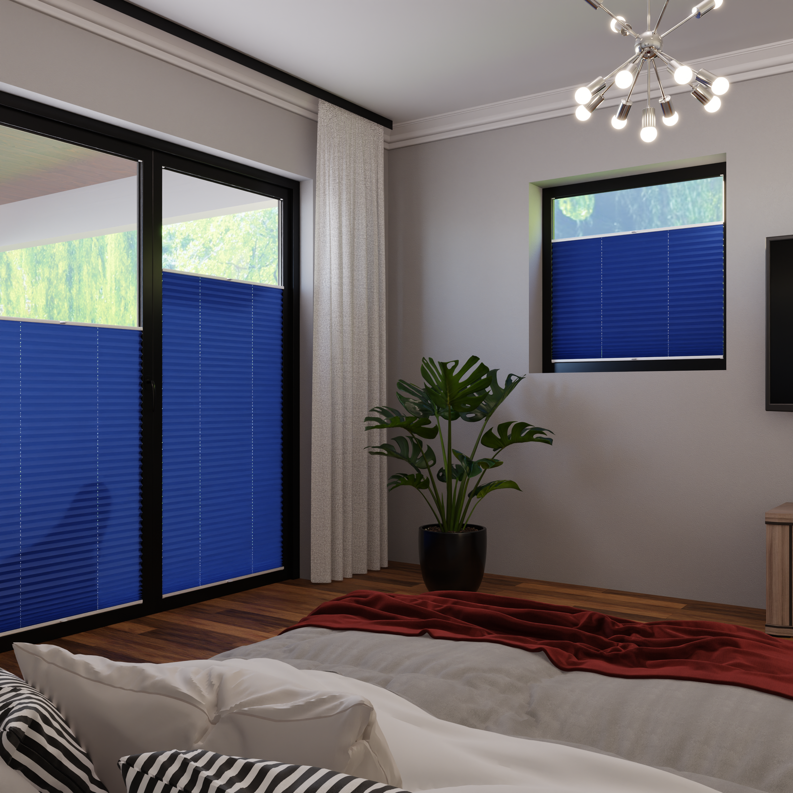 Jaloustore COSIFLOR® Plissee Riva Blau - Bild 1