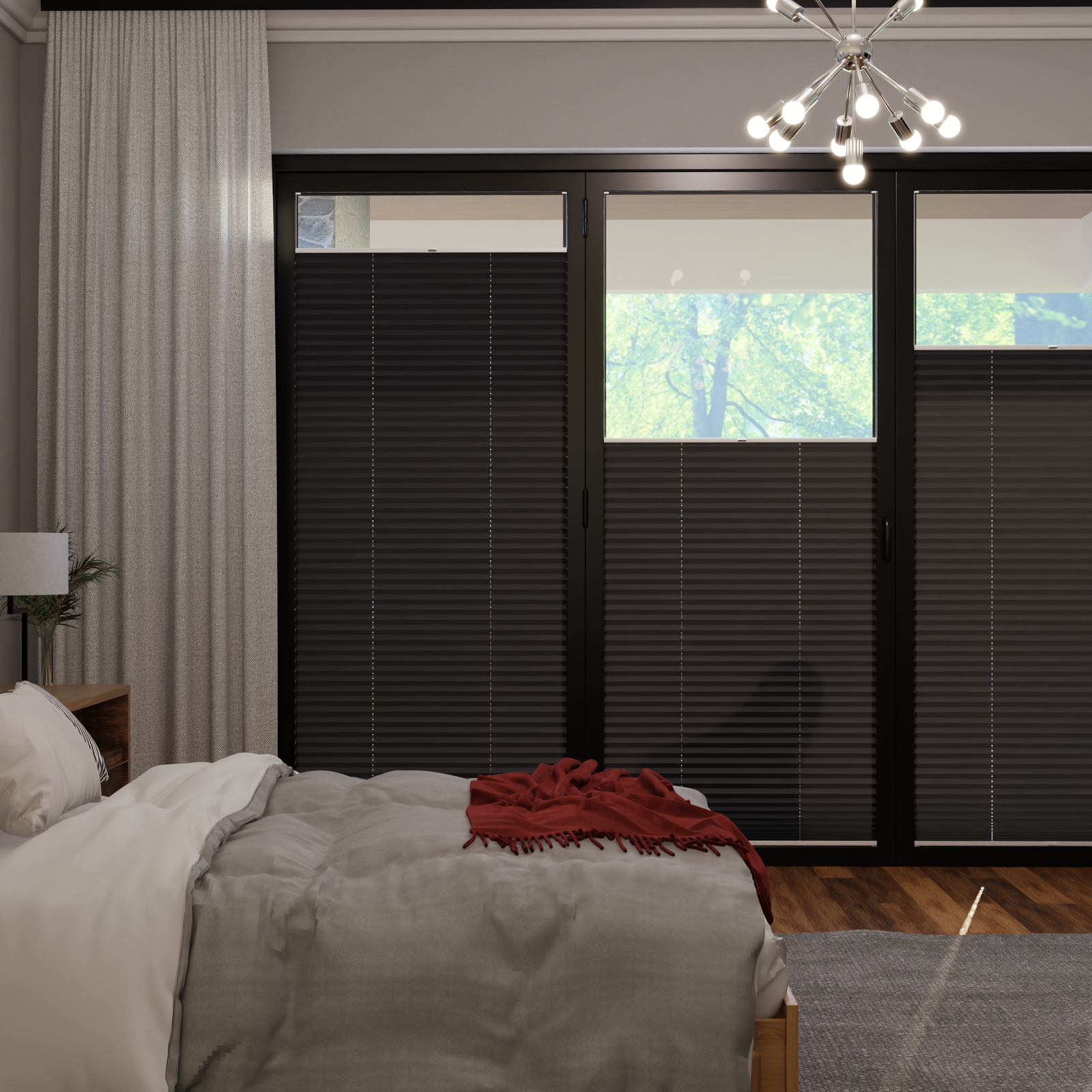 Jaloustore COSIFLOR® Plissee Riva Schwarz - Bild 0