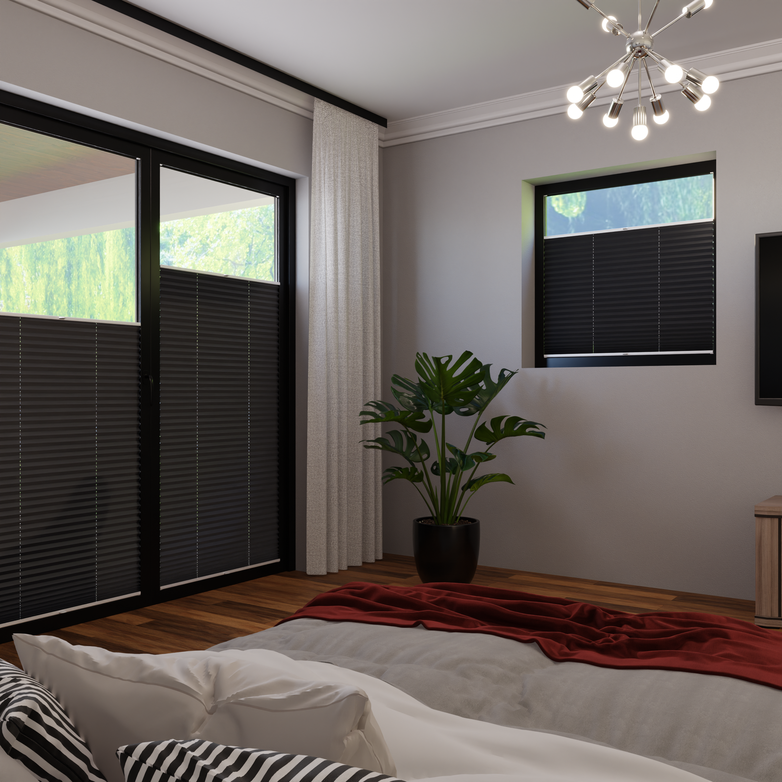 Jaloustore COSIFLOR® Plissee Riva Schwarz - Bild 1