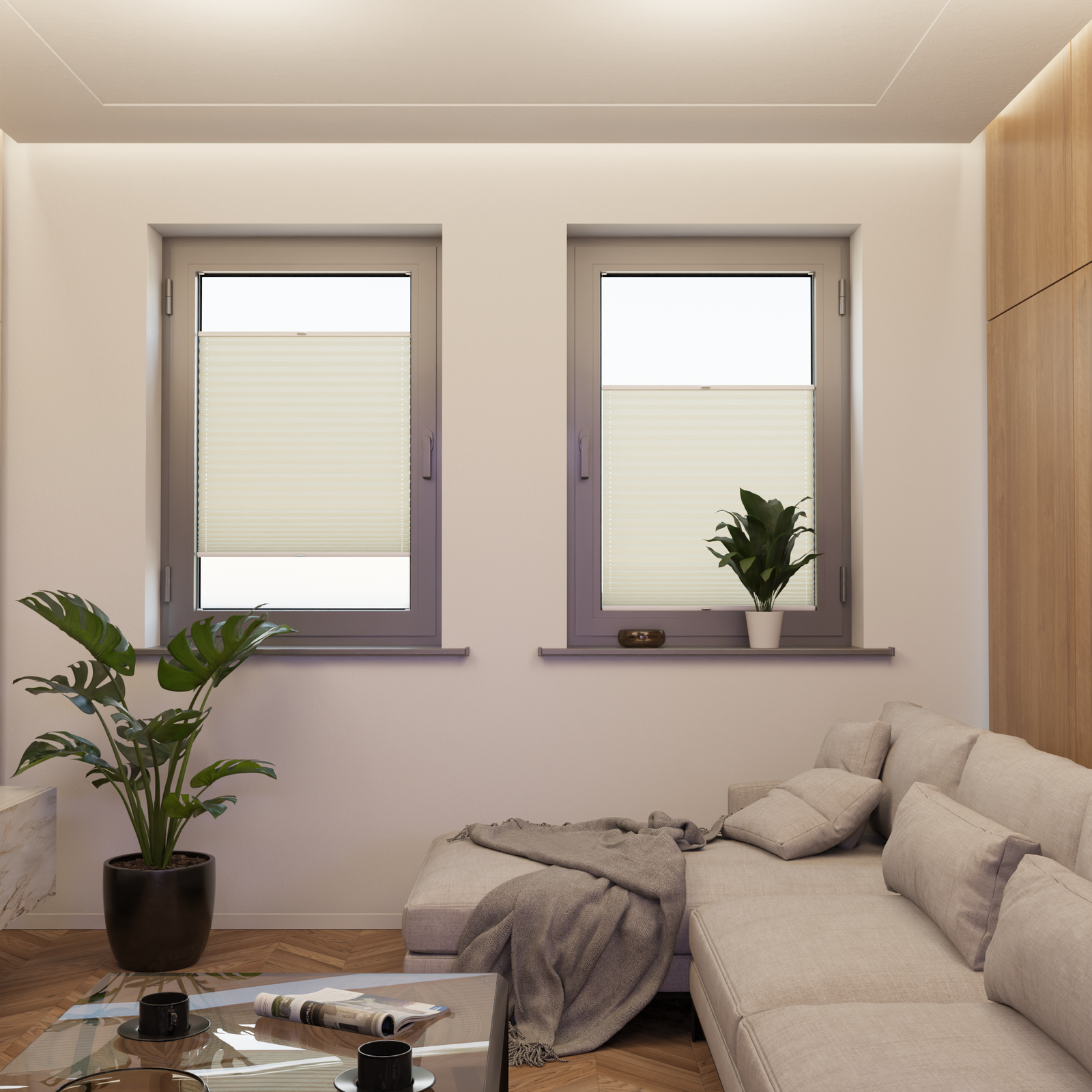 Jaloustore COSIFLOR® Plissee Verona Helles Beige - Bild 4