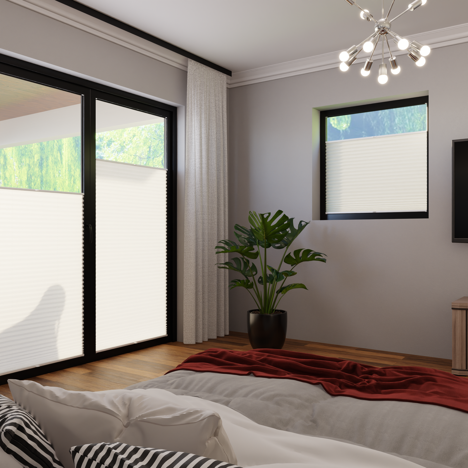 Jaloustore COSIFLOR® Plissee Venezia Hellgrau - Bild 1