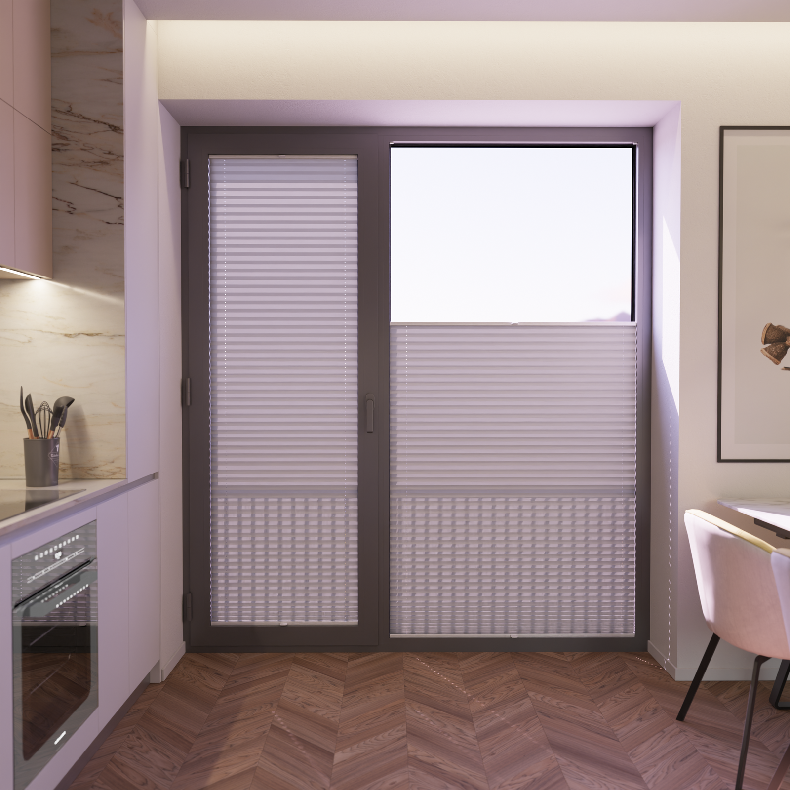 Jaloustore COSIFLOR® Plissee Venezia Grau - Bild 5