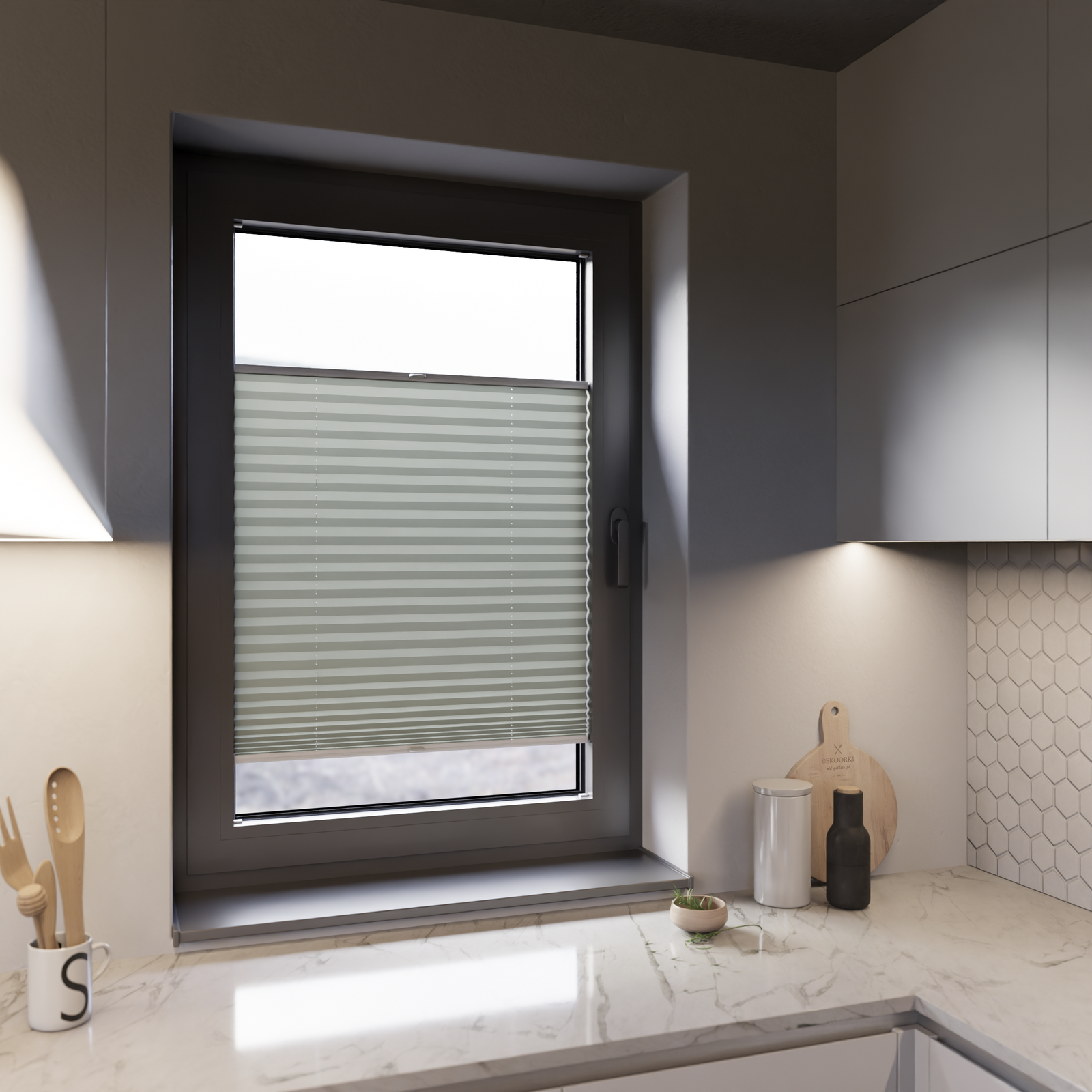 Jaloustore COSIFLOR® Plissee Venezia Grau - Bild 12