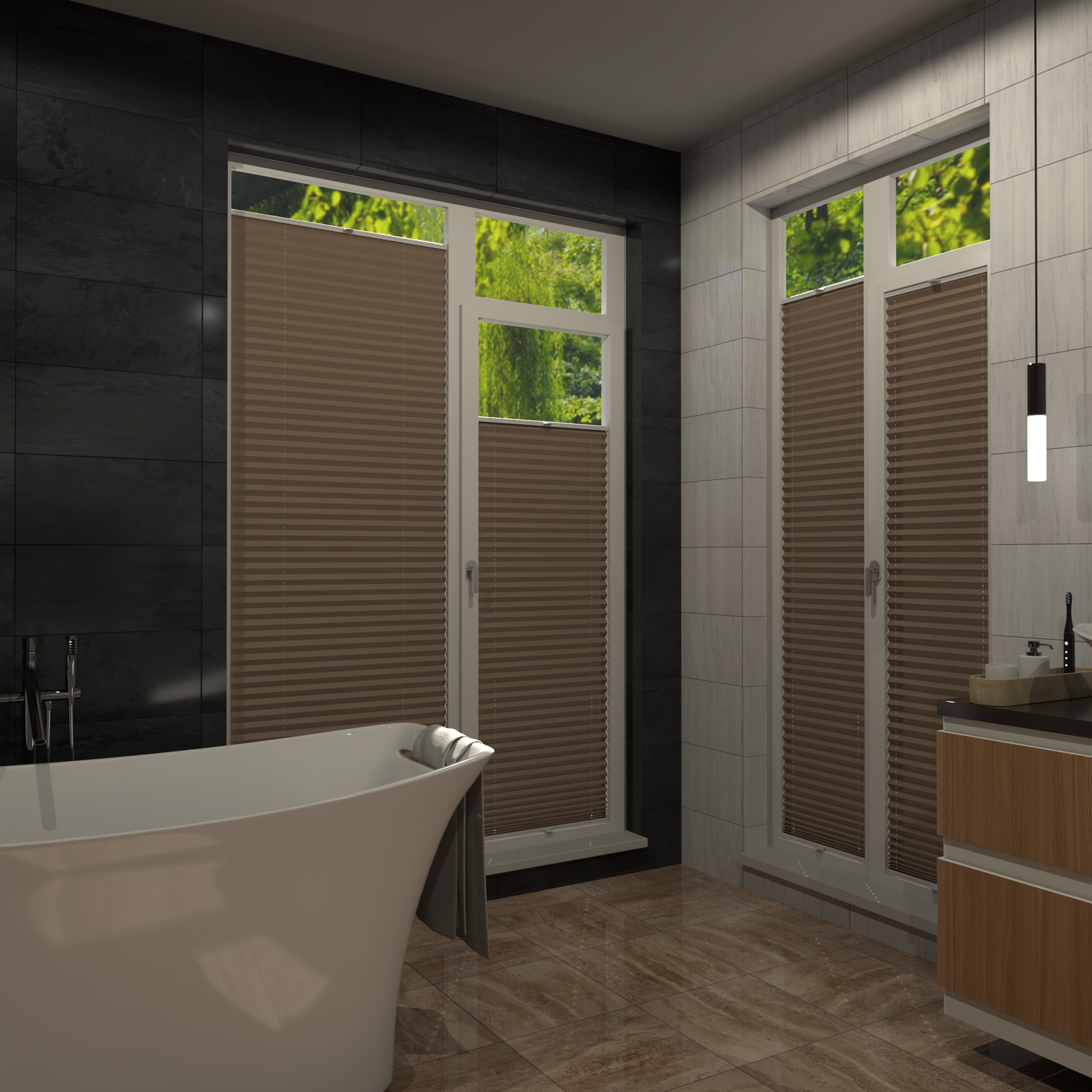 Jaloustore COSIFLOR® Plissee Cannes Braun - Bild 16